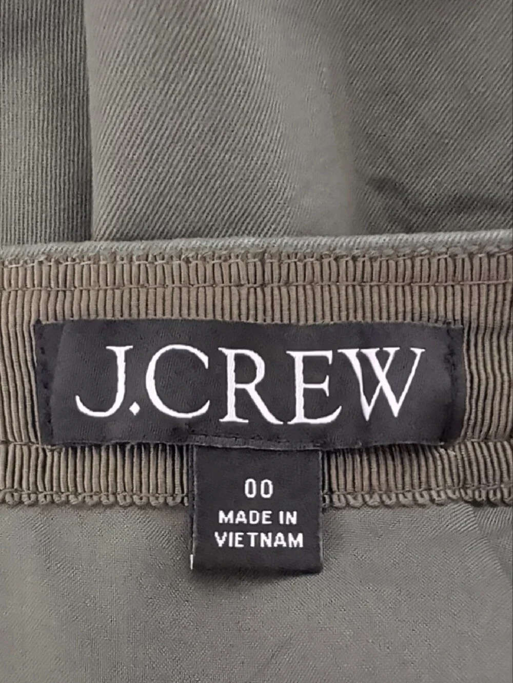 J. Crew Olive Green Mini Skirt